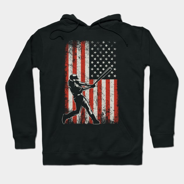 USA Baseball Flag Hoodie by ryanjaycruz